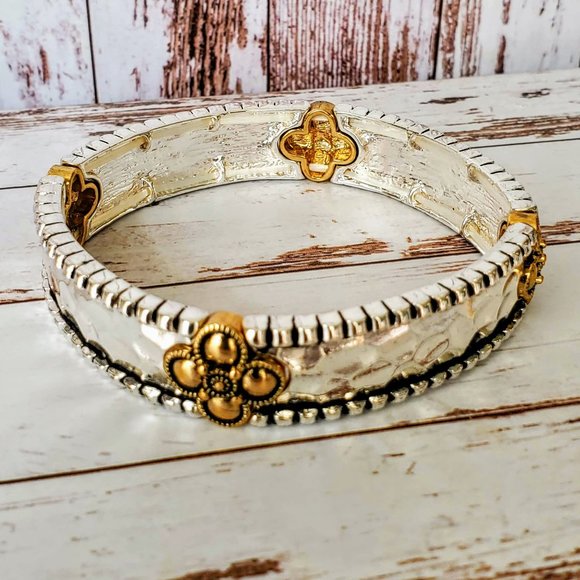 2-Tone Southwestern Boho Bracelet - Picture 4 of 4